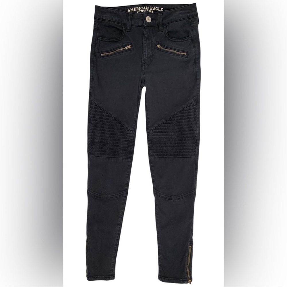 American Eagle Black Jeans – Size US 0 – Fitted – Everyday Chic